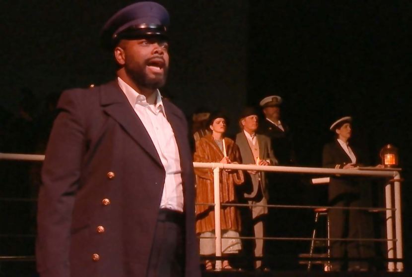 Bernard Holcomb portrays Captain John Ledbetter in the original opera 'The Princess Sophia,' shown here during a dress rehearsal on Oct. 22, 2018. (Video still by David Purdy/KTOO)