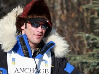 Iditarod musher Hugh Neff races on April 5, 2009.