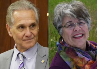 Candidates for Alaska Lt. Governor: Republican Kevin Meyer (left) and Democrat Debra Call.