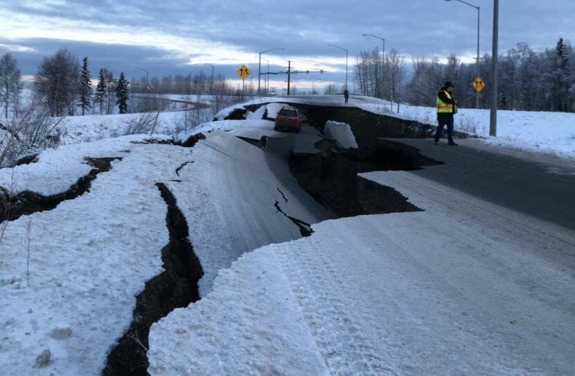 earthquake road damage