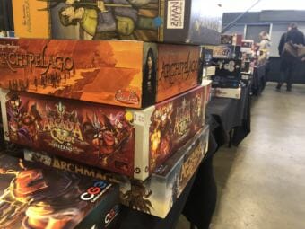 The board game library at SHUX.