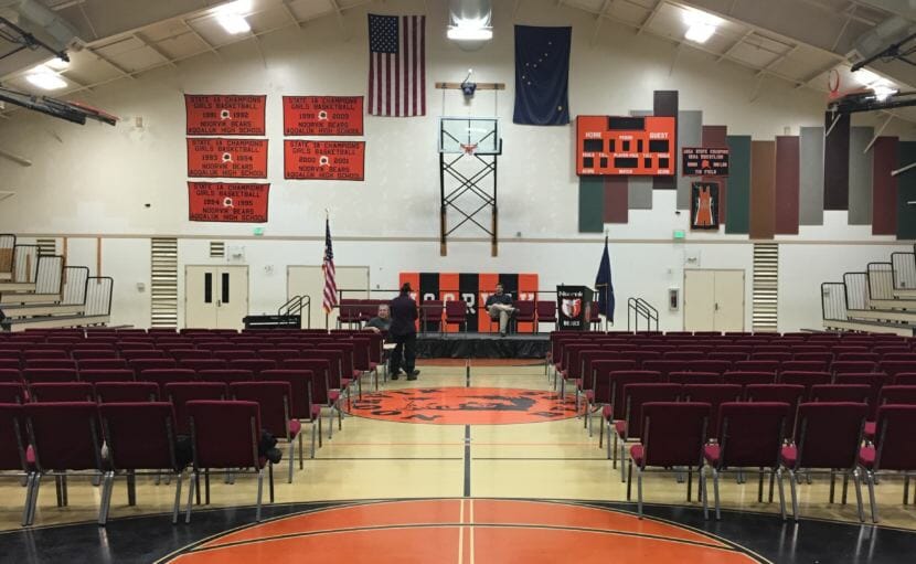 The gymnasium at Aqqaluk High and Noorvik Elementary School will host Gov.-elect Mike Dunleavy's swearing-in ceremony on Monday morning.