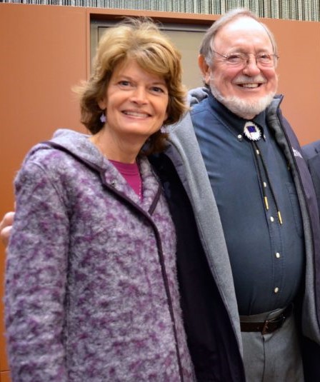 Sen. Lisa Murkowski and Rep. Dong Young in 2014. (Photo by Jennifer Canfield/KTOO)