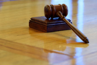 Close up of a gavel.