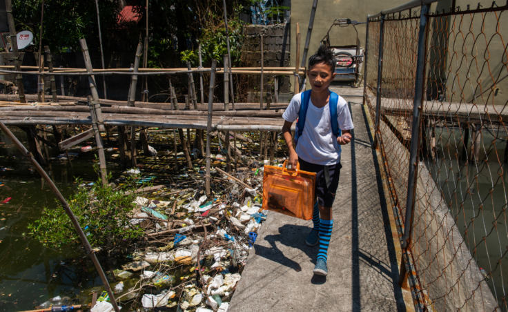 Dampalit, a fishing community in Manila Bay, has to contend with a constant influx of trash that it can't keep up with.