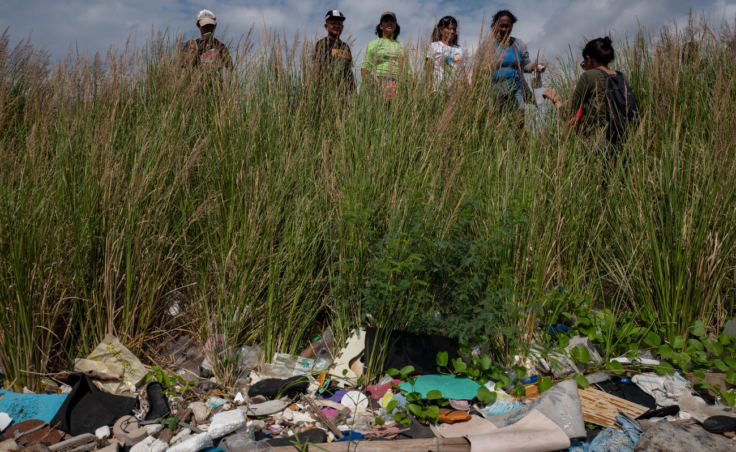 The citizens of the neighborhood of Navotas participated in a brand audit, where household trash was collected and the brands were listed and publicized. (Photo by Jes Aznar for NPR)