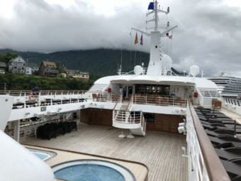 The deck of Windstar Cruises’ Star Legend in 2018.