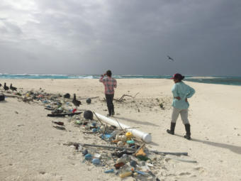 The small community of researchers who live on Kure Atoll in Hawaii continually collect nets, entanglement hazards, and other debris from its beaches.