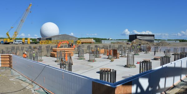Construction is underway at Clear Air Force Station on a $347 million Long Range Discrimination Radar complex. (2018 photo by John Budnik, U.S. Army)