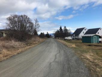 Bruce Street is one of many roads in Kachemak City maintained with funding from local road grants. (Photo by Renee Gross/KBBI)