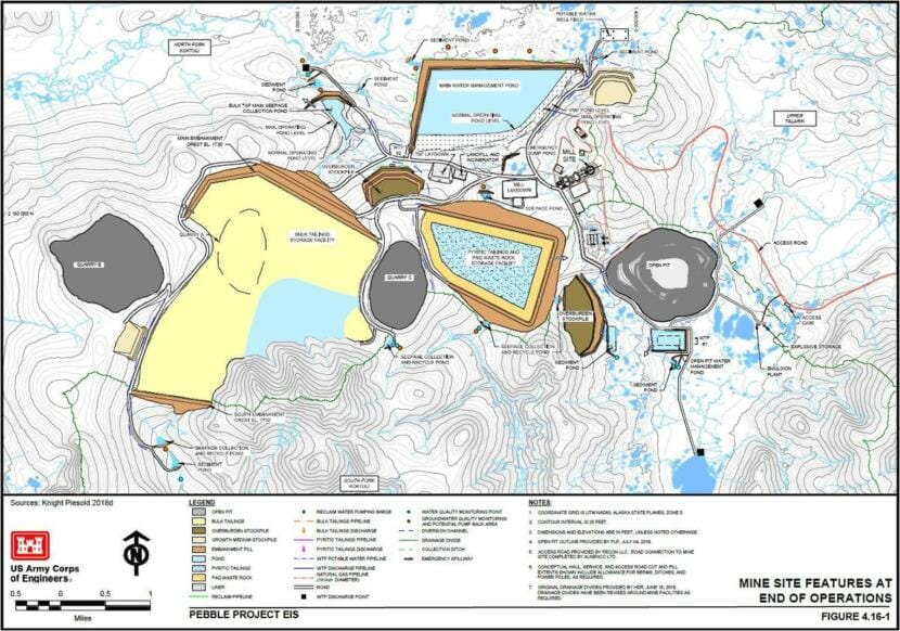 Map of the proposed Pebble Mine site.