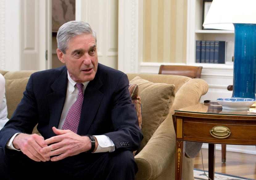 Former FBI Director Robert Mueller, pictured here in the Oval Office in 2012.