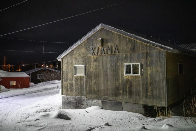 A building in Kiana's old town. Inupiat people have occupied the site at the confluence of the Kobuk and Squirrel rivers since at least the late 1700s, according to archaeological investigations conducted by Brown University.