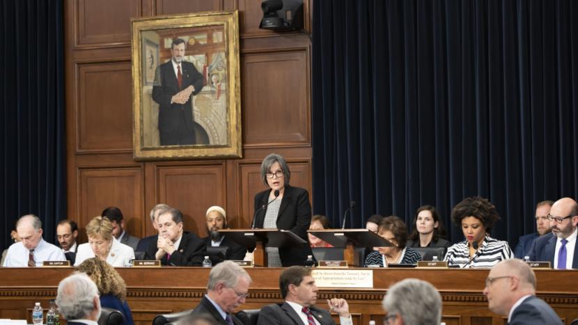 Rep. Betty McCollum, D-Minn., addresses the U.S. House of Representatives Committee on Appropriations on Wednesday, May 22, 2019.
