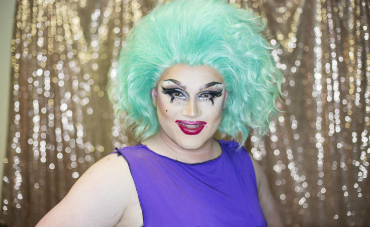 Juneau artist Mitchell Leggett posed as the drag persona Lola Monèt at Centennial Hall for the 5th Annual GLITZ Drag Show and Juneau Pride Kickoff at Centennial Hall on Friday, June 14, 2019. (Photo by Annie Bartholomew/KTOO)