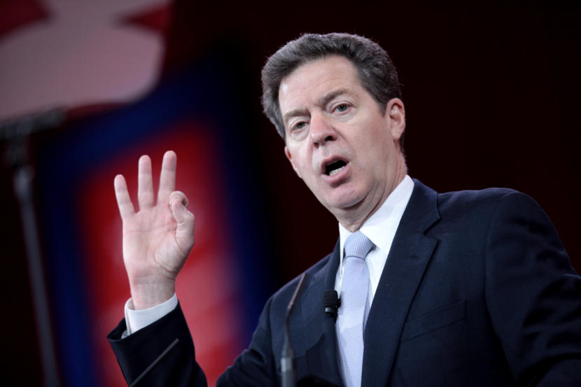 Gov. Sam Brownback of Kansas speaking at the 2015 Conservative Political Action Conference (CPAC) in National Harbor, Maryland.
