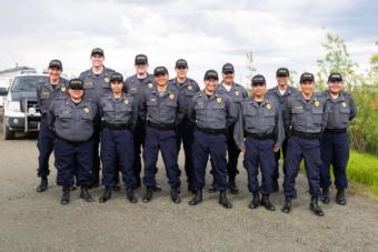 Thirteen officers graduated from Rural Law Enforcement Training at Yuut Elitnaurviat in Bethel on June 14, 2019.