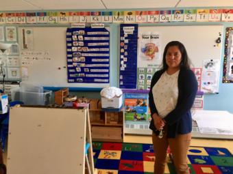 Amber Frommherz, director of Tlingit & Haida's Head Start program, pictured in one of 5 Juneau Head Start classrooms on July 24, 2019. (Photo by Zoe Grueskin/KTOO)
