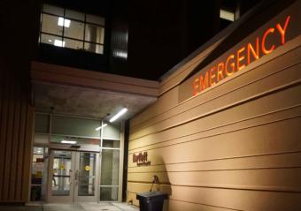 Emergency room entrance at Bartlett Regional Hospital.