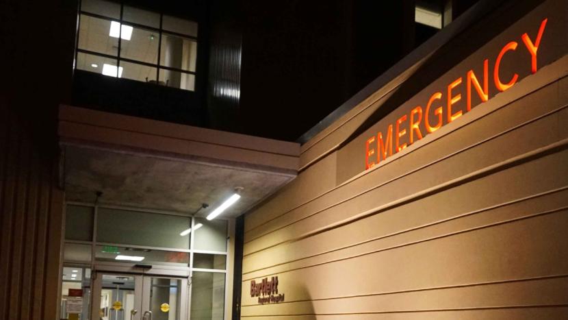 Emergency room entrance at Bartlett Regional Hospital.