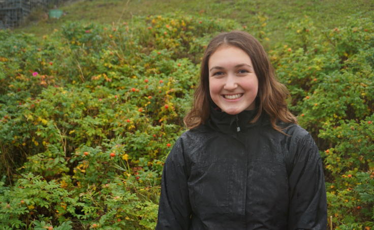 Emily Taylor, 15: “I think climate change is a really big problem that Alaskans, especially, are seeing the effects of. … The changing climate also can change animal migration patterns, which threatens people who still live a subsistence way of life, which is really important to me because my grandparents did grow up living a subsistence lifestyle. So the fact that many people’s ways of lives is threatened by that is really concerning.”(Photo by Elizabeth Harball/Alaska’s Energy Desk)