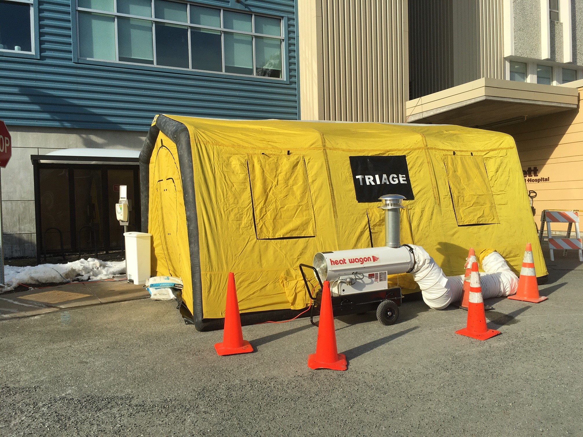 Bartlett Regional Hospital will screen patients before admitting