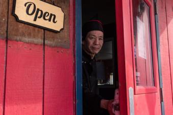 Since closing Zen Pho Restaurant to dine-in eating, owner Thae “TJ” Jeoun says his sales are 30 percent of what they would normally be. March 31, 2020 in Bethel, Alaska. CREDIT KATIE BASILE / KYUK