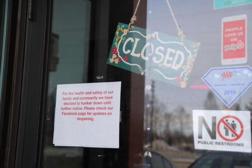 Businesses all over Alaska have been shuttered due to the COVID-19 pandemic. (Photo courtesy Hannah Lies/Alaska Public Media) 