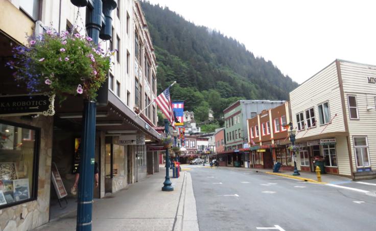 A mostly empty Franklin Street in 2015 in downtown Juneau, Alaska. (Creative Commons photo courtesy of jcsullivan24)