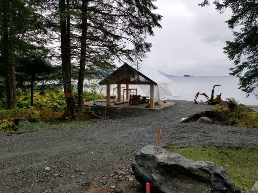 A new shelter in the U.S. Forest Service's Lena Beach Recreation Area, pictured here in 2018.