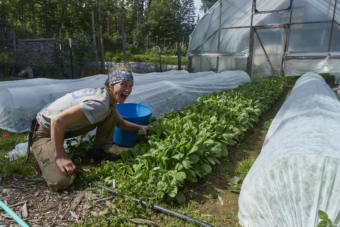Allie Barker is one of the owners of Chugach Farm in Chickaloon. (Photo courtesy Jed Workman)