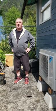 Ray Lindoff explains how he got an air-source heat pump installed at his home in downtown Juneau on June 5, 2020. 