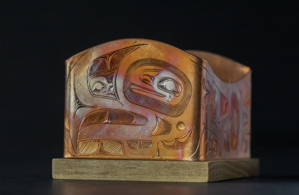 Best of Show winner: Ch’áak’ Aanyádi (The High Caste Eagle) by Jerrod Galanin. (Photo by Caitlin Fondell courtesy of Sealaska Heritage Institute)