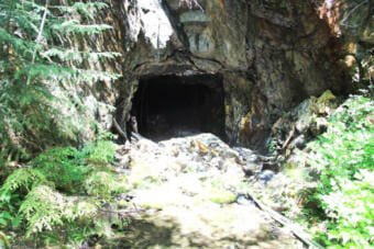 A portal into the former Ross-Adams Mine on Prince of Wales Island