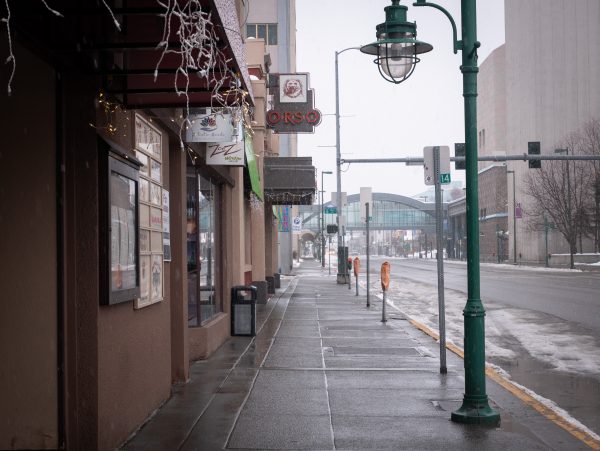 Many businesses closed or reduced operations early on during the COVID-19 pandemic. (Abbey Collins/Alaska Public Media)