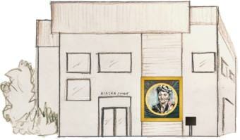 Drawing of the new Elizabeth Peratrovich mural on the Petersburg courthouse