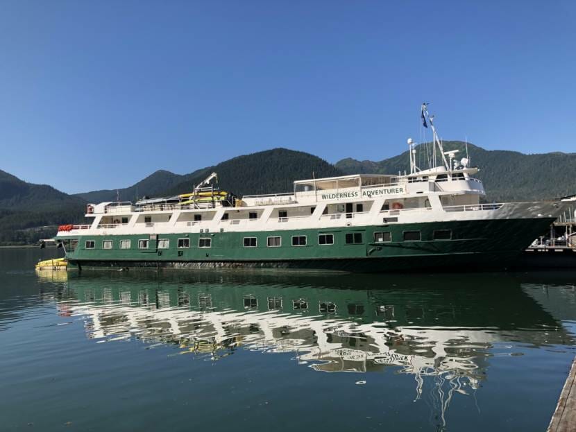 The Wilderness Adventurer, a small cruise ship operated by Seattle-based UnCruise.