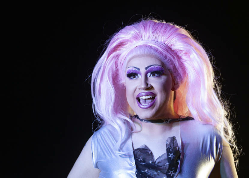 Luna makes her drag debut during the Glitz Drive-In Drag Show on Saturday, August 29, 2020, in Juneau, Alaska. (Photo courtesy Rashah McChesney)