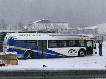 Capital Transit's first electric bus has arrived