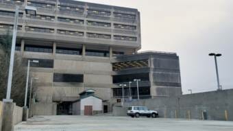 State Office Building empty parking garage 2021 01 22