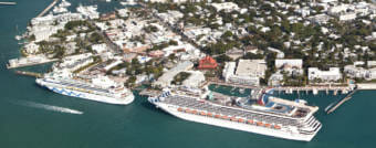 Key West cruise ships aerial