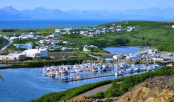 The small Aleutian Islands community of Sand Point has seen a surge of COVID-19 infections. (Photo courtesy KSDP)