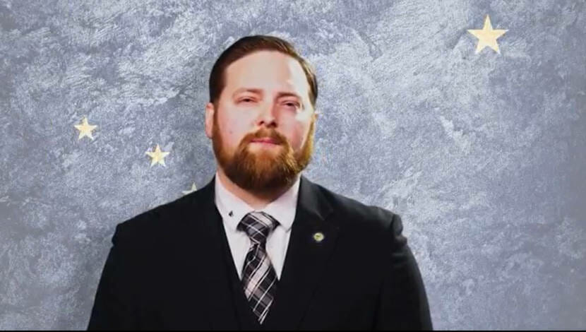Rep. Christopher Kurka, R-Wasilla, talks about why he's running for governor in a video posted to his Facebook account on Nov. 29, 2021. (Screen capture of Facebook)