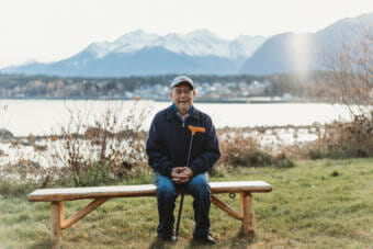 Veteran Joe Hotch at Picture Point in Haines. Hotch has been using a new program that lets veterans choose their own caretakers which allows him to continue living at home, instead of an assisted living facility. (Photo courtesy Mel G Photography)
