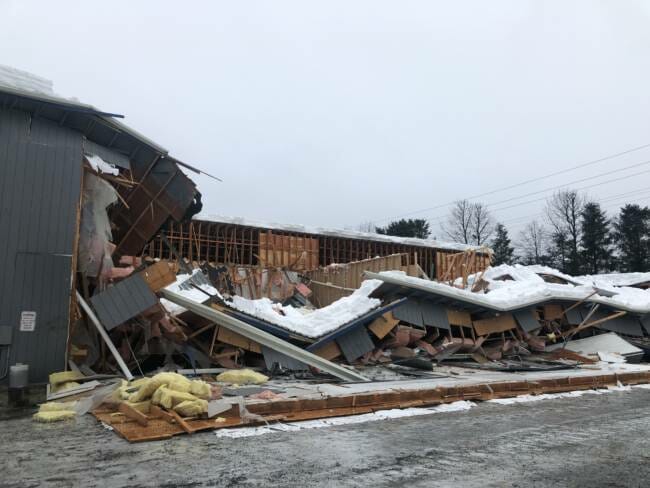 In mid-January, heavy snow and rain caused some Juneau roofs to collapse. One of the hardest hit structures was a shared warehouse where Barnacle Foods stored 10,000 jars of kelp pickles among other items.