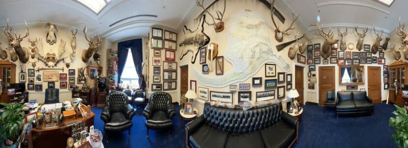 A distorted panorama of Don Young's office