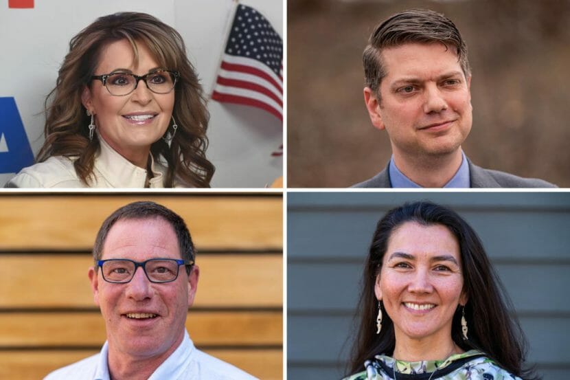 Headshots of the four leading candidates