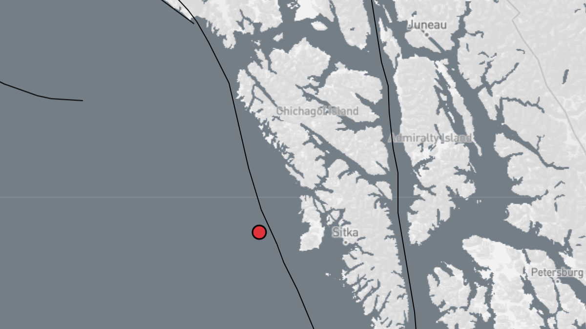 Minor earthquake felt in Sitka and Douglas on Monday