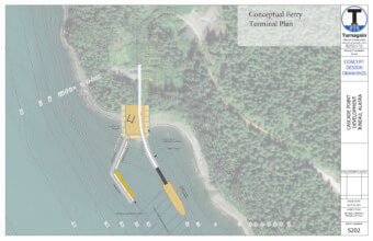 Cascade Point ferry terminal concept drawing 2022