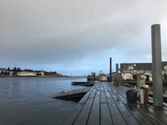 an empty seaplane dock